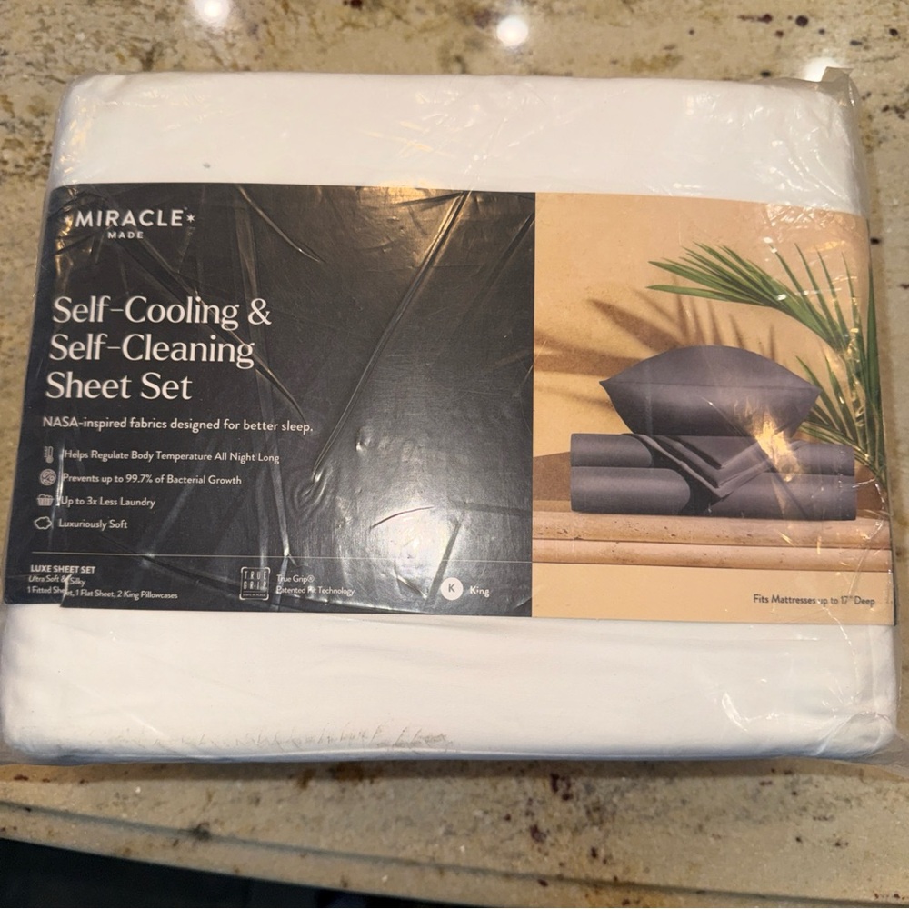 Miracle White Self-Cooling & Self-Cleaning Sheet Set